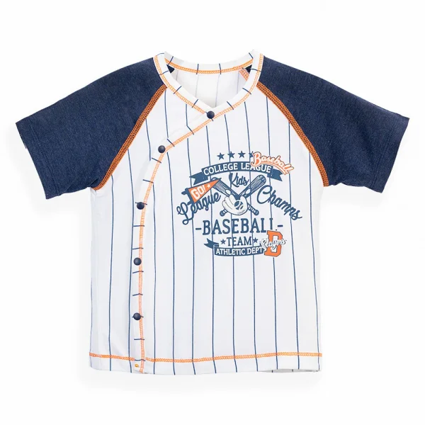 Bộ tính năng ngắn, vải sợi sồi BST Bóng chày Animo BMC123083 (0-24M,Xanh đen)