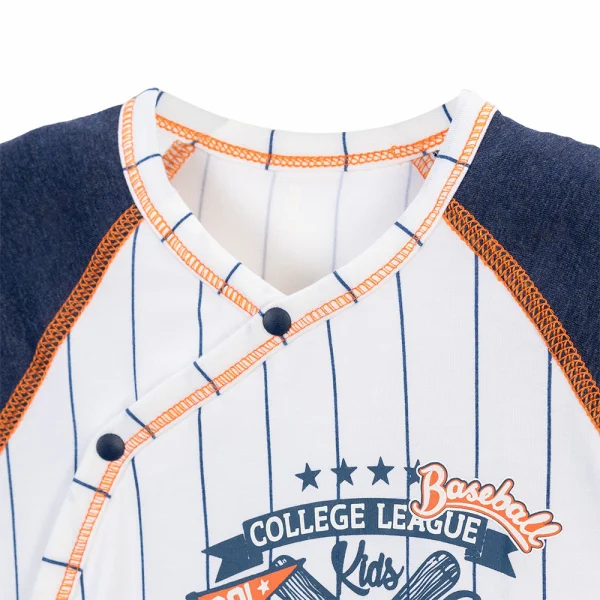 Bộ tính năng ngắn, vải sợi sồi BST Bóng chày Animo BMC123083 (0-24M,Xanh đen)