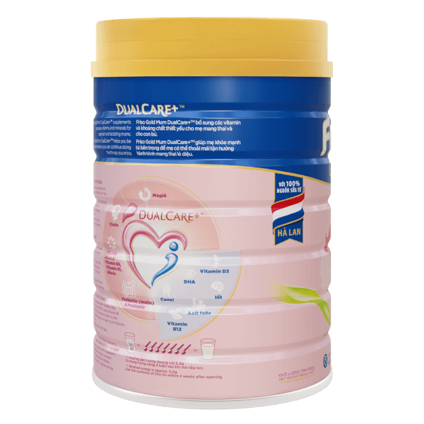Combo 6 lon Sữa bầu Friso Mum Gold 900g hương cam