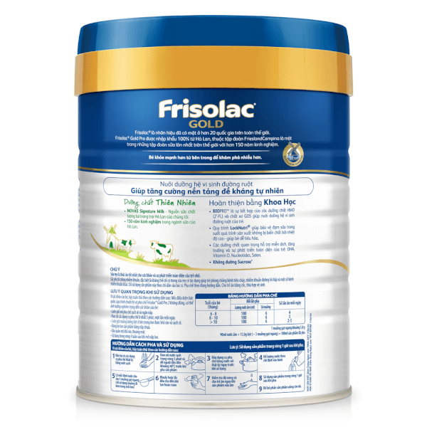 Sữa Frisolac Gold Pro số 2, 800g (6-12 tháng)