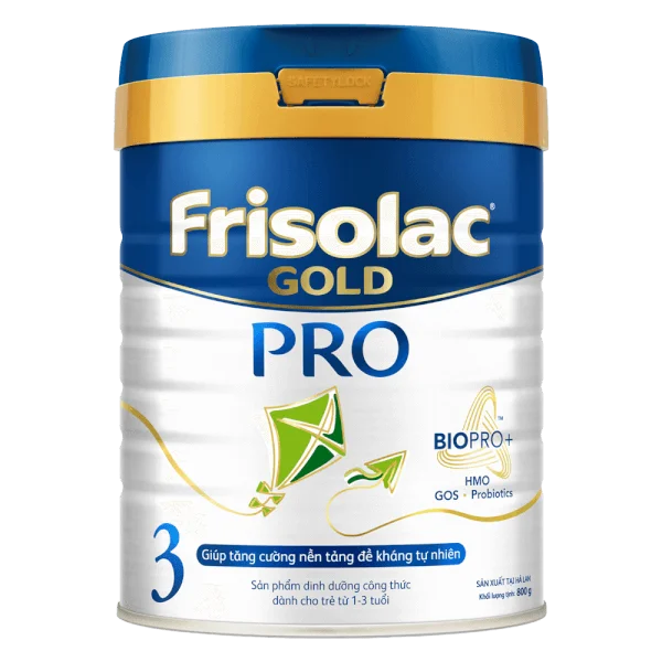 Sữa Frisolac Gold Pro số 3, 800g (1-3 tuổi) (Giao bao bì ngẫu nhiên)