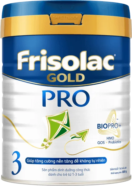 Sữa Frisolac Gold Pro số 3, 800g (1-3 tuổi) (Giao bao bì ngẫu nhiên)