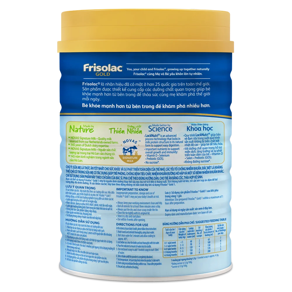 Sữa Frisolac Gold số 1 380g (0-6 tháng)
