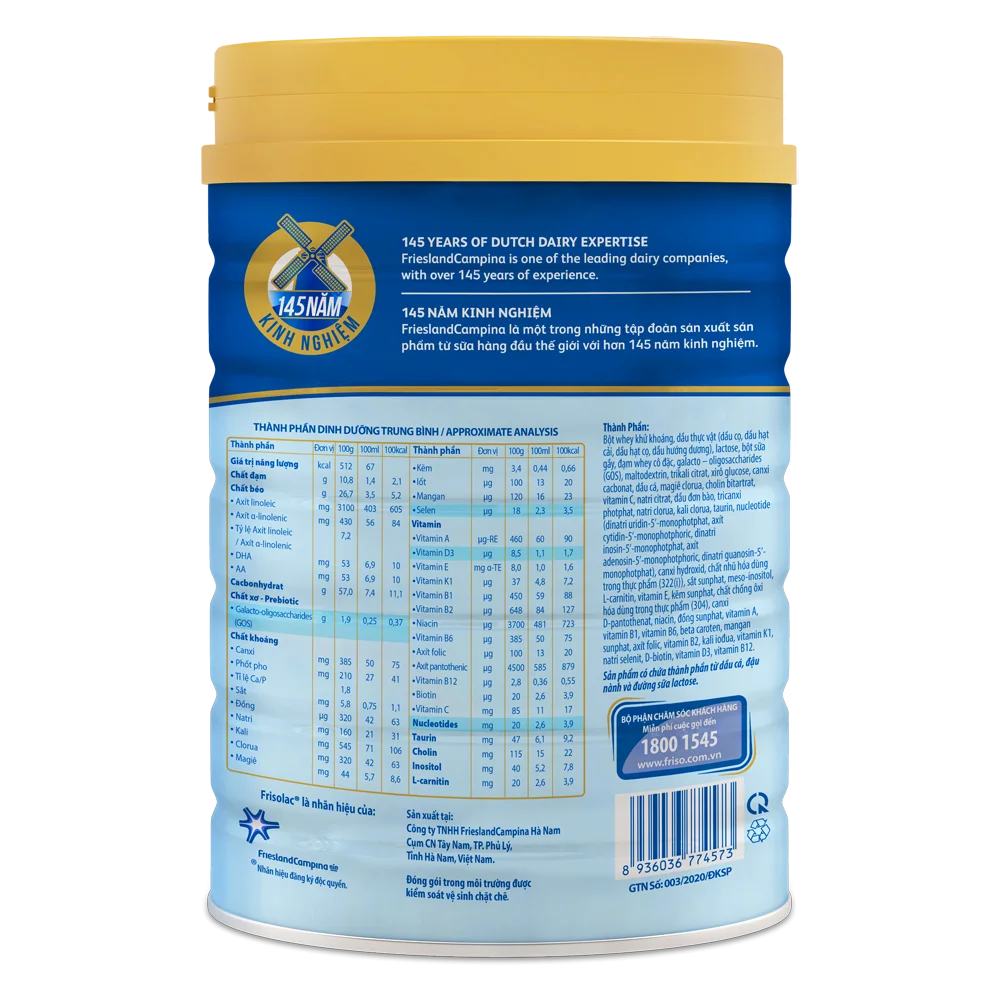 Sữa Frisolac Gold số 1 380g (0-6 tháng)