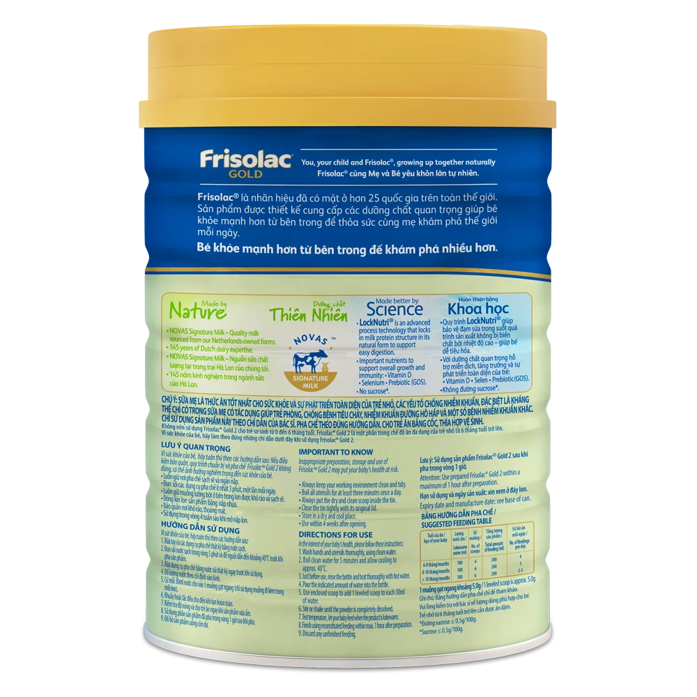 Sữa Frisolac Gold số 2 850g (6-12 tháng)