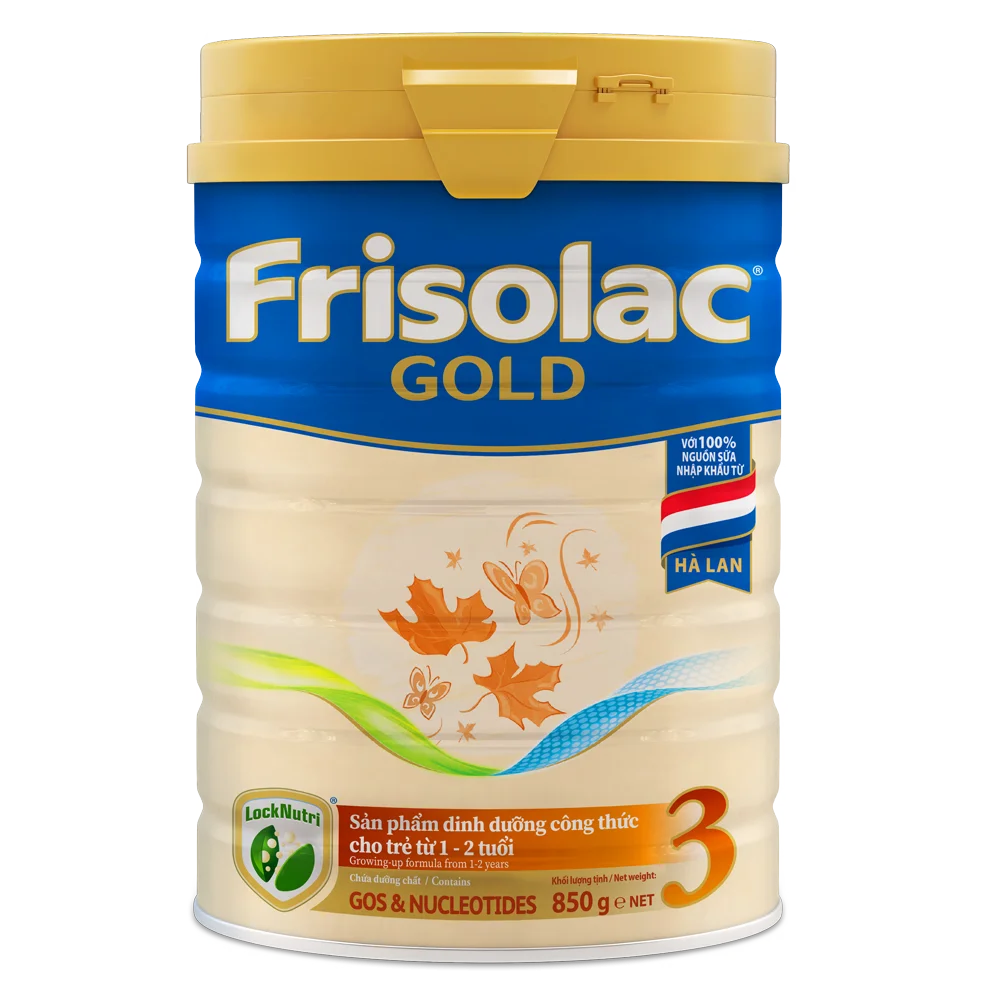 Sữa Frisolac Gold số 3 850g (1 - 2 tuổi)