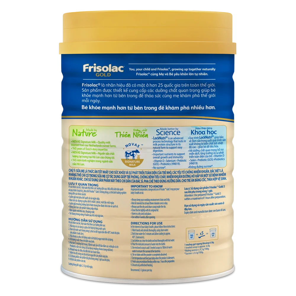 Sữa Frisolac Gold số 3 850g (1 - 2 tuổi)