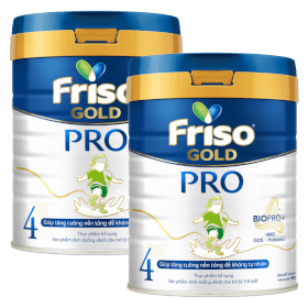 Quà tặng khi mua Combo 2 lon sữa Friso Gold Pro số 4, 800g (trên 3 tuổi)