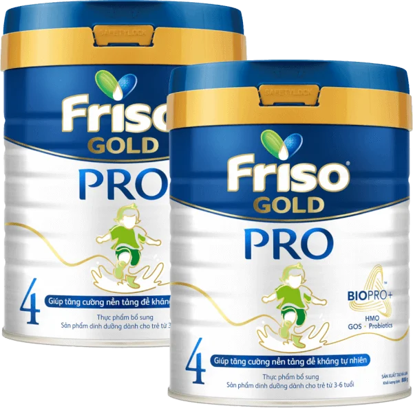 Combo 2 lon sữa Friso Gold Pro số 4, 800g (trên 3 tuổi)