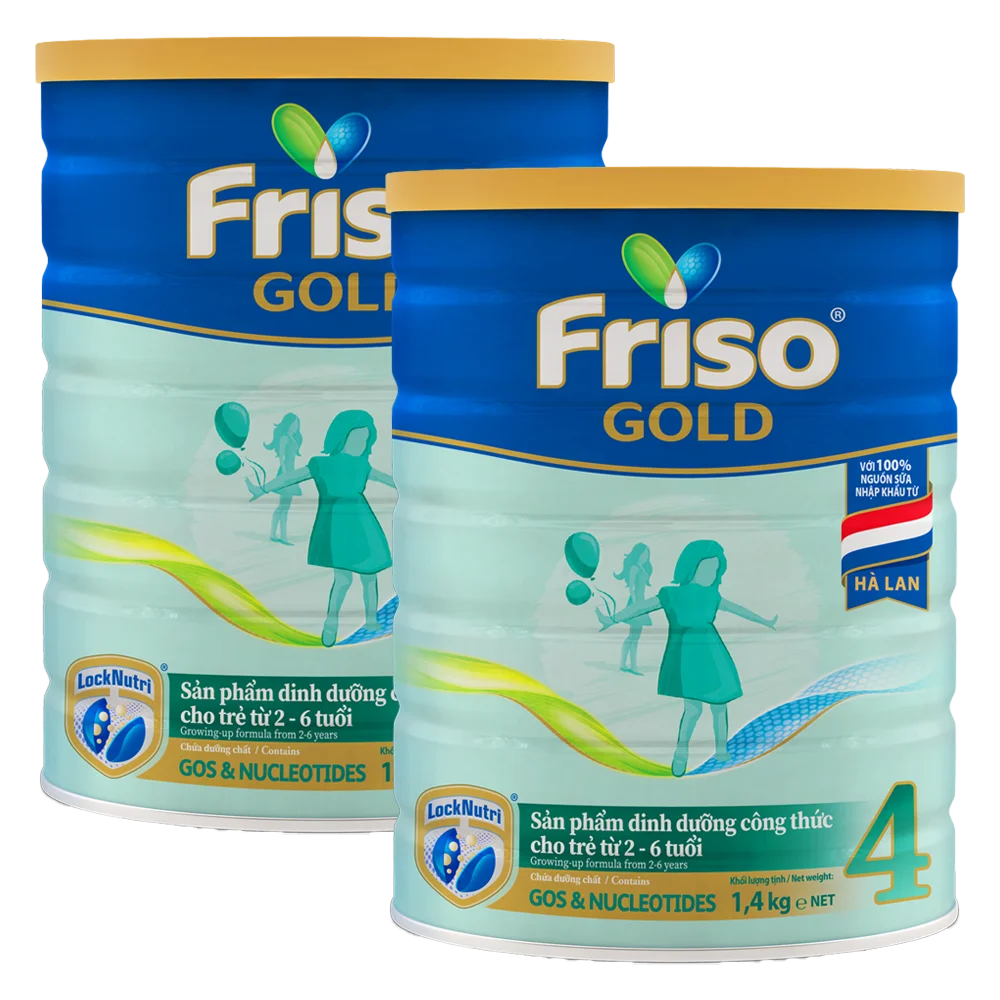 Combo 2 lon Friso Gold 4, 2 - 6 tuổi (1400gr)