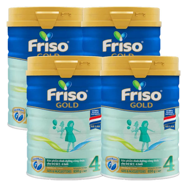 Combo 4 Sữa Friso Gold số 4 850g (2 - 6 tuổi)