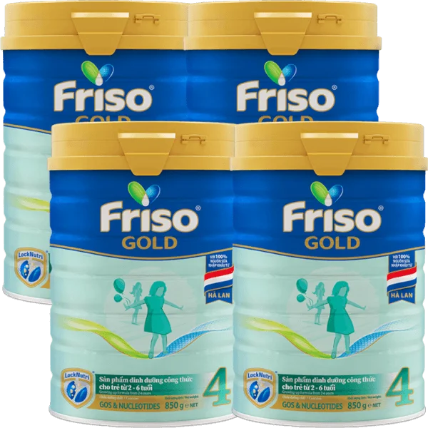 Combo 4 Sữa Friso Gold số 4 850g (2 - 6 tuổi)
