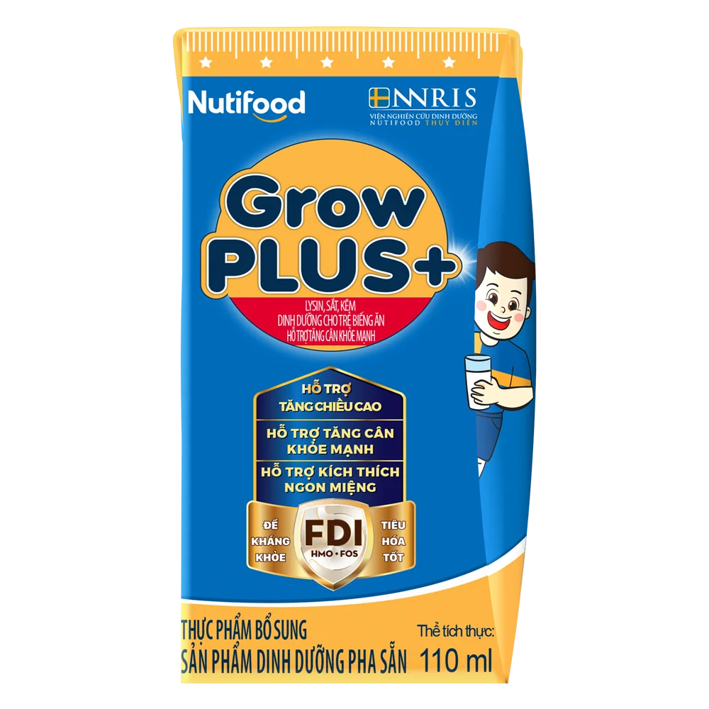 Thùng Sữa GrowPLUS+ Xanh 2+ 110ml (lốc 4 hộp)