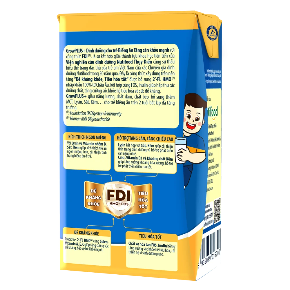 Thùng Sữa GrowPLUS+ Xanh 2+ 110ml (lốc 4 hộp)