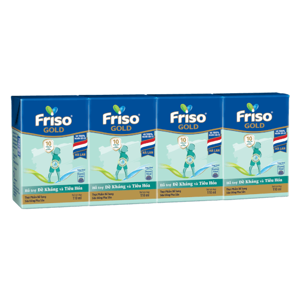 Combo 4 thùng Sữa Friso Gold 110ml (từ 1 tuổi) - Lốc 4 hộp - New