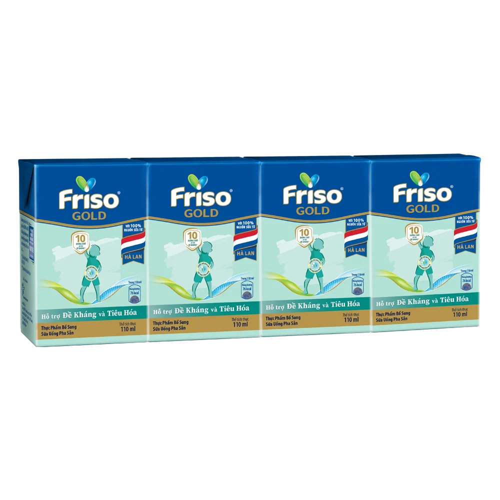 Thùng Sữa Friso Gold 110ml (từ 1 tuổi) - Lốc 4 hộp - New