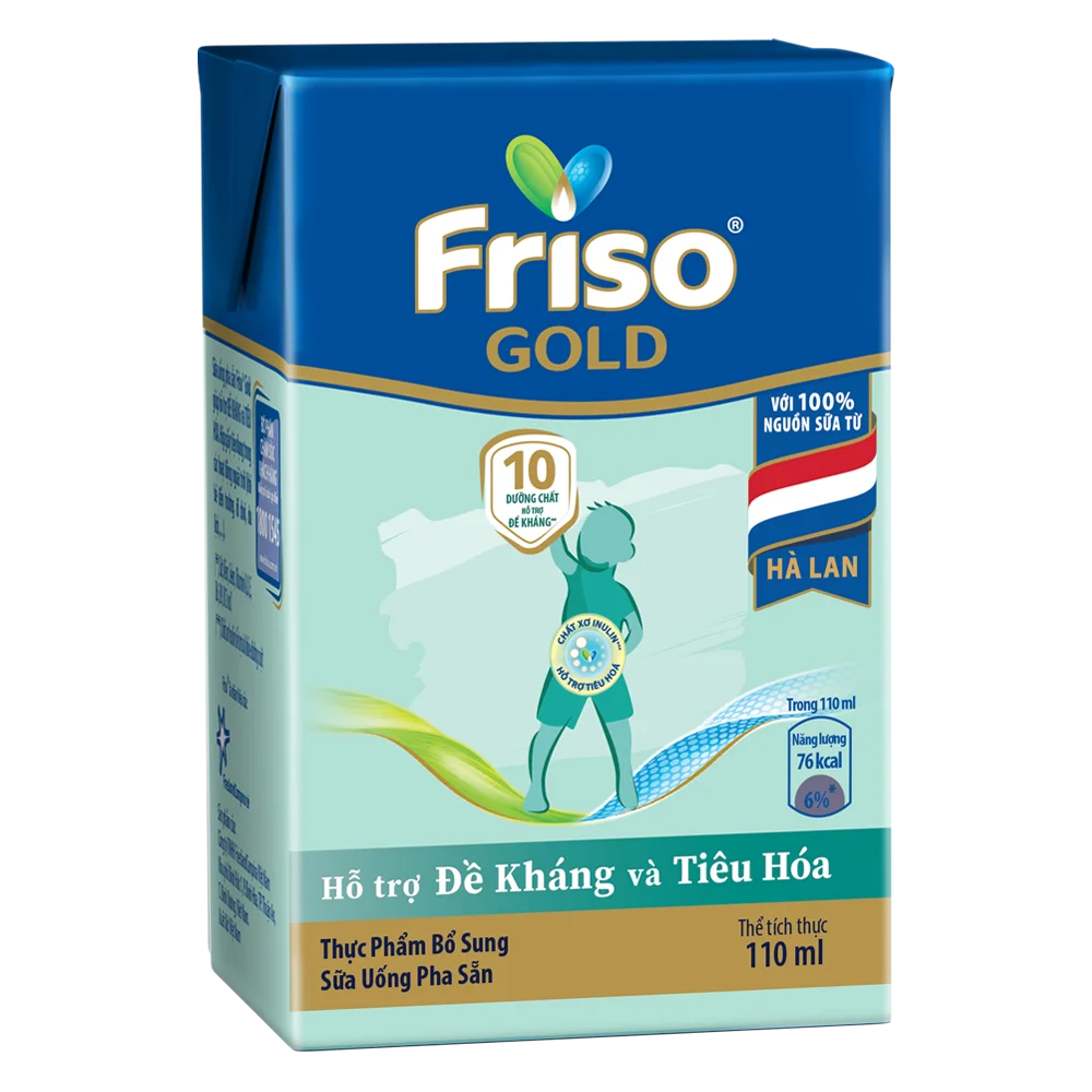 Thùng Sữa Friso Gold 110ml (từ 1 tuổi) - Lốc 4 hộp - New