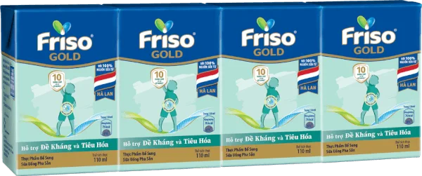Sữa Friso Gold 110ml (từ 1 tuổi) - Lốc 4 hộp - New