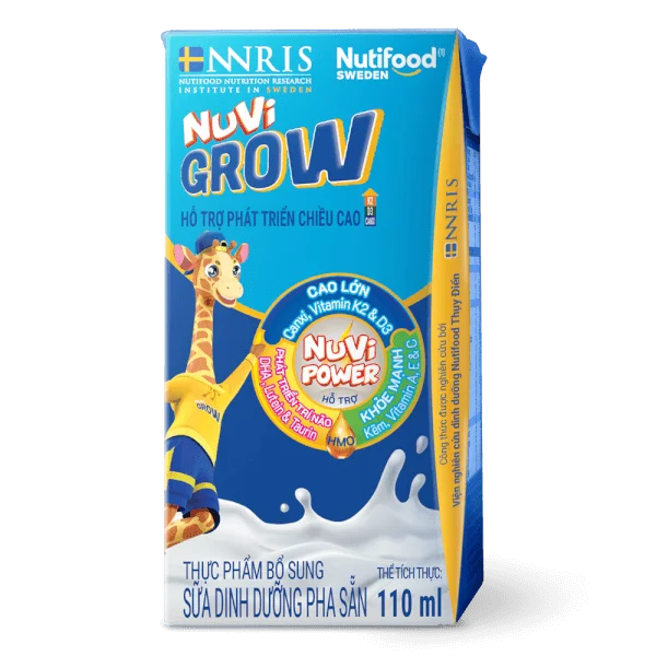 Combo 2 Thùng Sữa dinh dưỡng pha sẵn Nuvi Grow 2+ 110ml (Lốc 4 hộp)