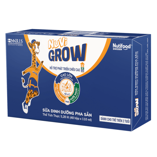 Sữa dinh dưỡng pha sẵn Nuvi Grow 2+ 110ml (Lốc 4 hộp)