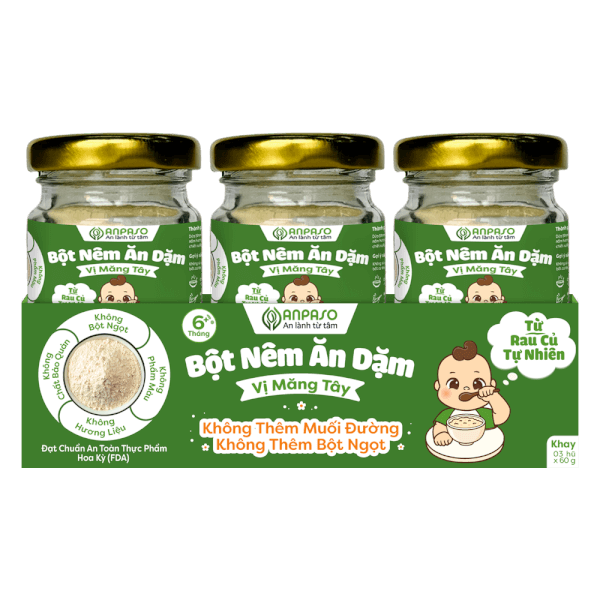 Bột nêm ăn dặm Anpaso vị măng tây 60g