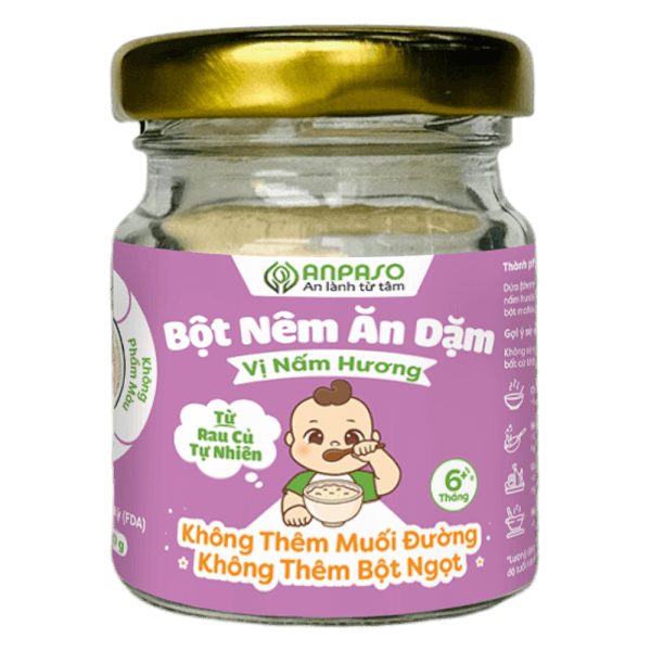 Combo 2 Bột nêm ăn dặm Anpaso vị nấm hương 60g