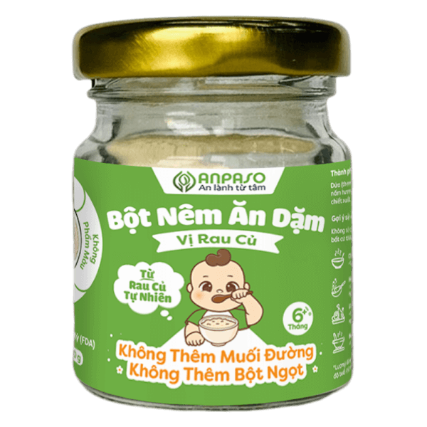 Combo 2 Bột nêm ăn dặm Anpaso vị rau củ hũ 60g