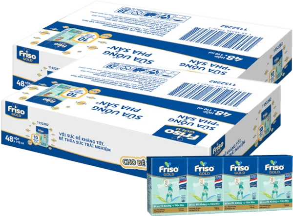 Combo 2 thùng Sữa Friso Gold 110ml (từ 1 tuổi) - Lốc 4 hộp - New