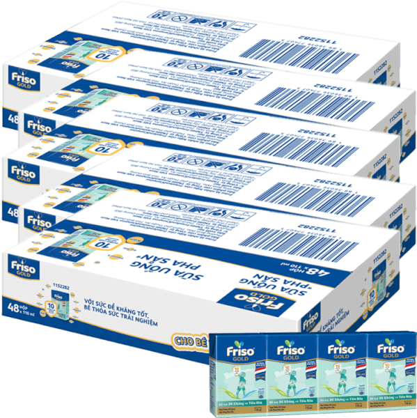 Combo 5 thùng Sữa Friso Gold 110ml (từ 1 tuổi) - Lốc 4 hộp - New