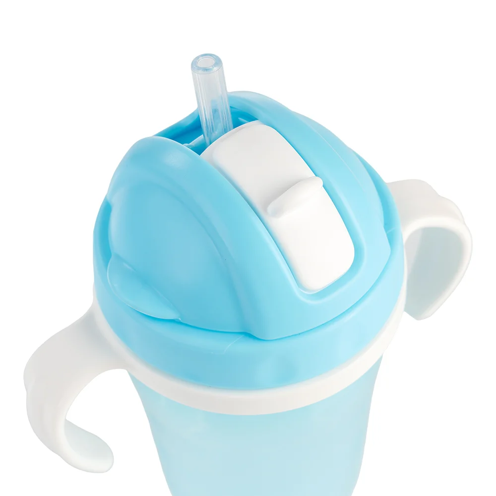 Bình tập uống cách nhiệt Animo (240ml, xanh, tay cầm, RK-3431)