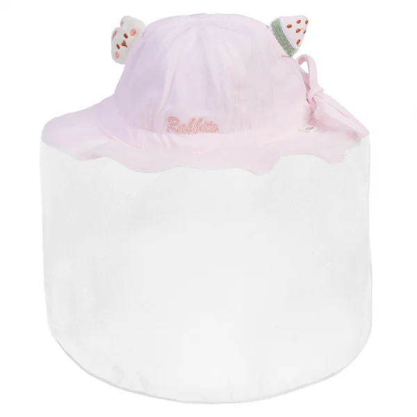 Nón vành tròn khăn voan bé gái Animo A2408_MN020 (46cm,Hồng)