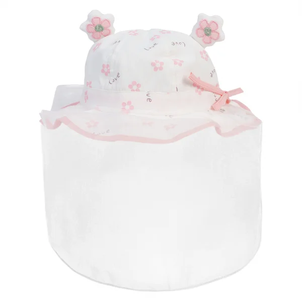 Nón vành tròn khăn voan bé gái Animo A2408_MN018 (46cm,Hồng)