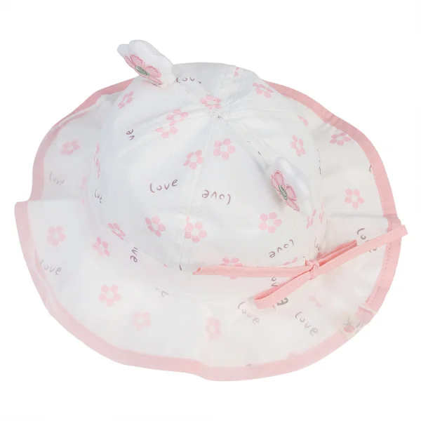 Nón vành tròn khăn voan bé gái Animo A2408_MN018 (46cm,Hồng)