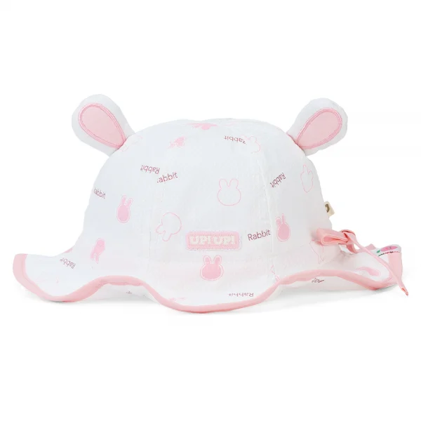 Nón vành tròn bé gái Animo A2408_JK010 (50cm,Trắng)