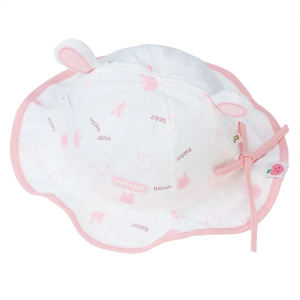 Nón vành tròn bé gái Animo A2408_JK010 (50cm,Trắng)