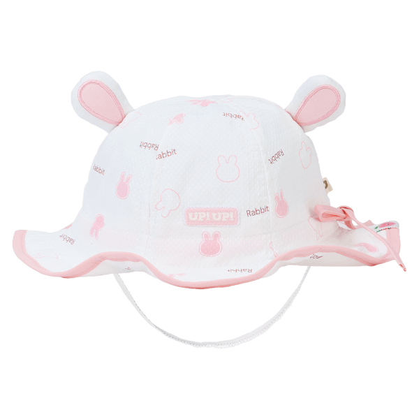 Nón vành tròn bé gái Animo A2408_JK010 (50cm,Trắng)