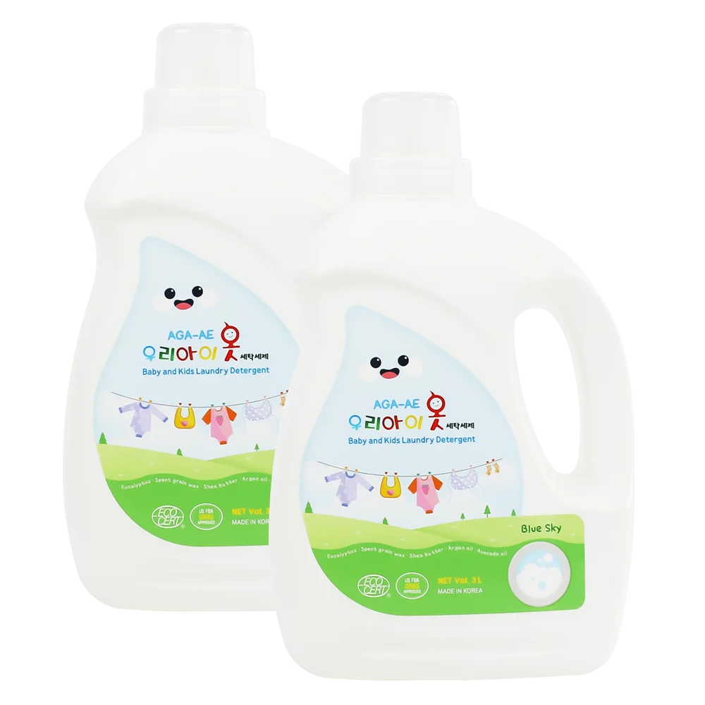 Combo 2 Nước giặt Hàn Quốc Aga-ae cho bé - Blue Sky 3L