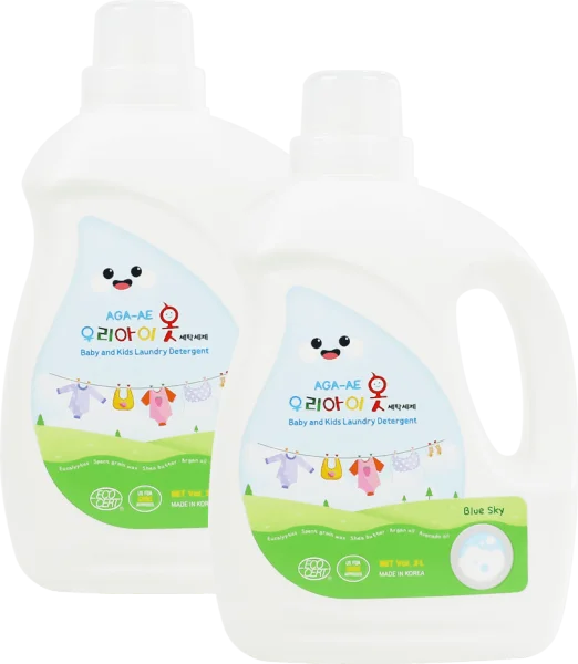 Combo 2 Nước giặt Hàn Quốc Aga-ae cho bé - Blue Sky 3L