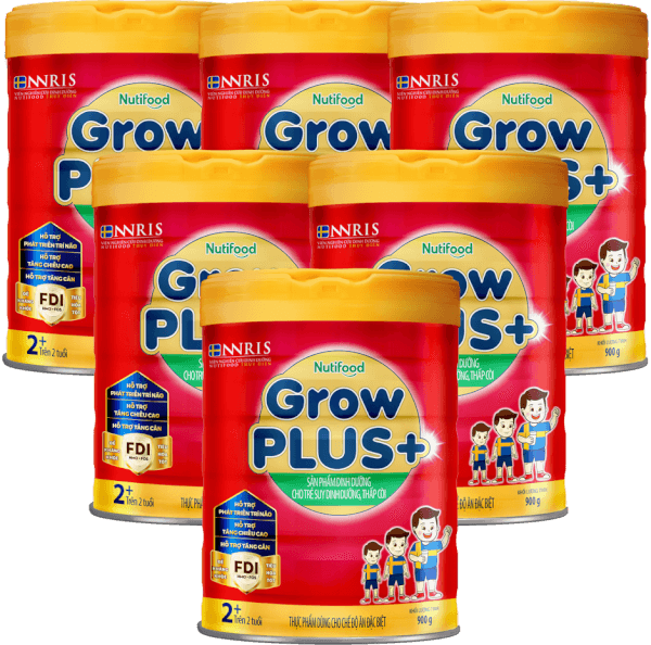 Combo 6 Sữa GrowPlus+ Đỏ 2+ tuổi, 900g