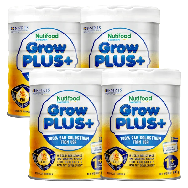 Combo 4 Sữa GrowPLUS+ Sữa Non Vàng 800g (Từ 1 tuổi)