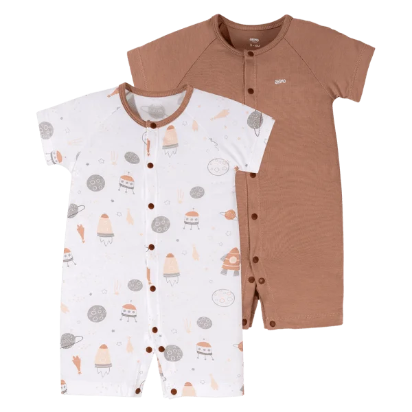 Set 2 bodysuit đùi Animo Easy KV0924068 (0-12M,Nhiều màu)