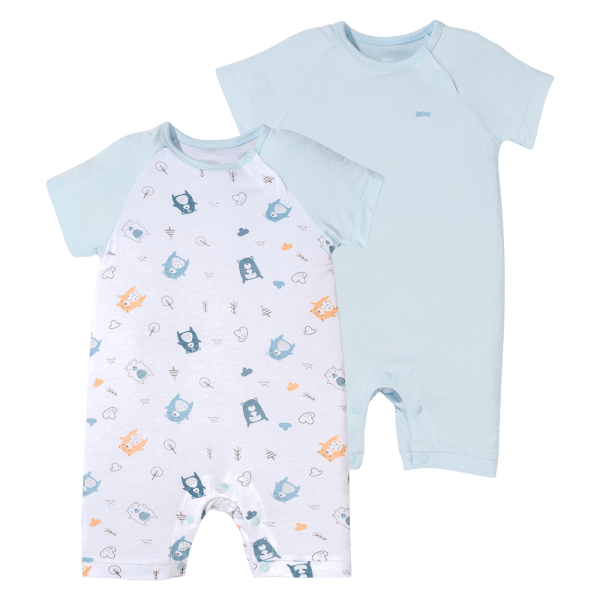 Set 2 bodysuit đùi Animo Easy KV0924066 (0-12M,Nhiều màu)