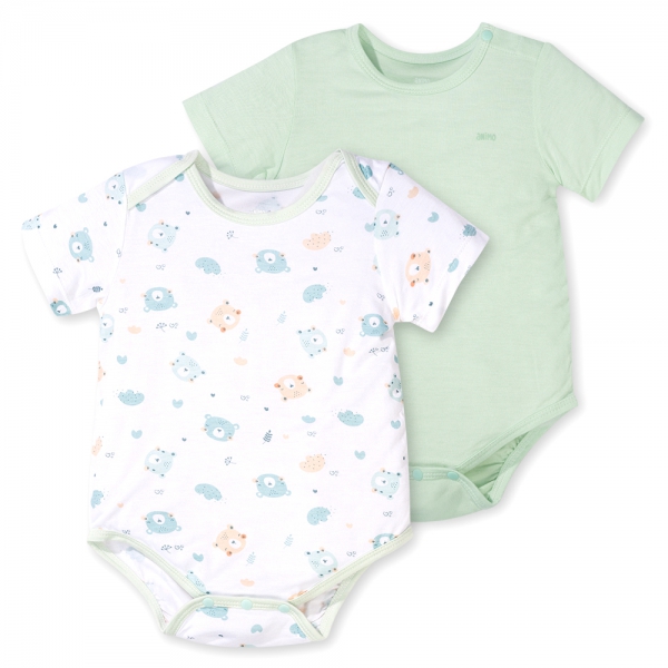 Set 2 bodysuit tam giác Animo Easy KV0924064 (0-9M,Nhiều màu)