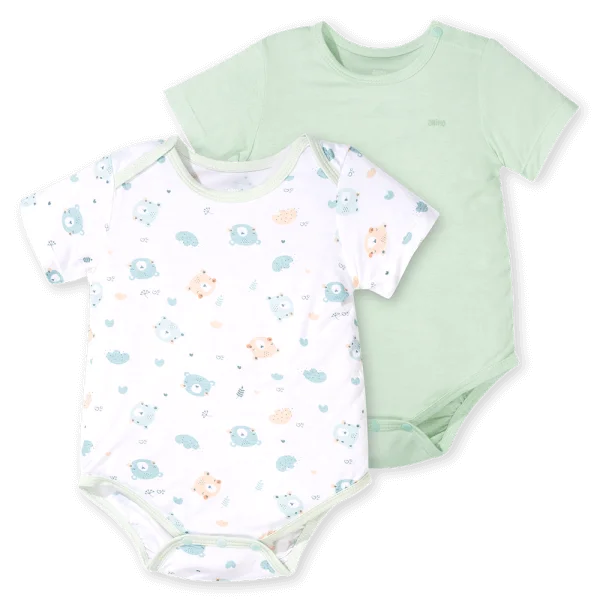 Set 2 bodysuit tam giác Animo Easy KV0924064 (0-9M,Nhiều màu)