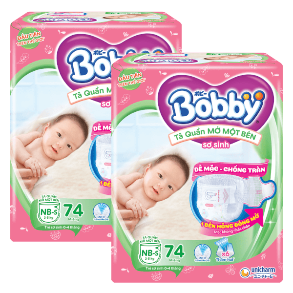 Combo 2 Tã Quần Mở Một Bên Bobby NB-S74