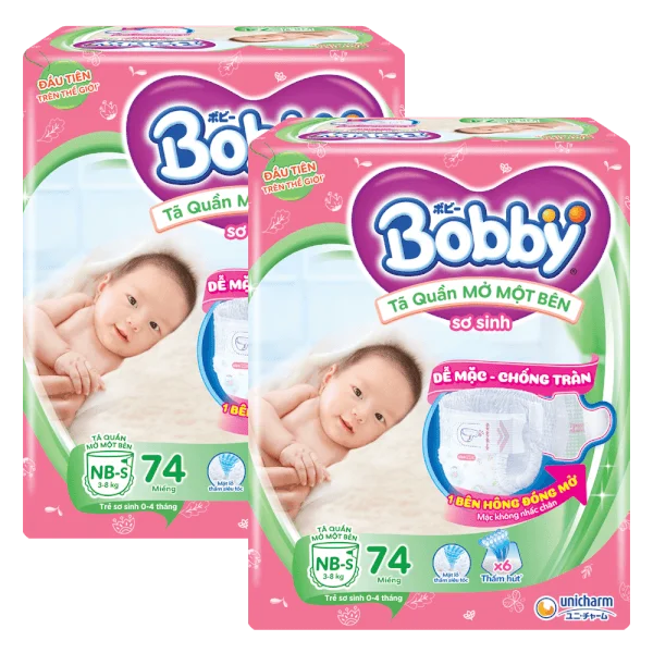 Combo 2 Tã Quần Mở Một Bên Bobby NB-S74