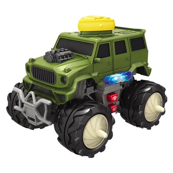 Xe quân đội địa hình siêu ngầu 360 độ có nút điều khiển và có âm thanh, đèn RFD425230 C407 (Xanh)