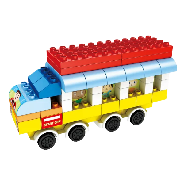 Hộp xếp hình khối xe buýt 68pcs RFD596334 C407 (Xanh dương)