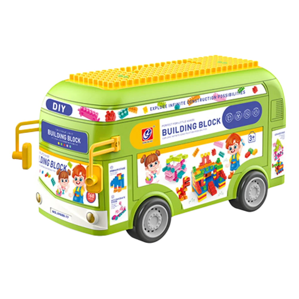 Xe buýt 2in1 xếp hình khối cao cấp 168pcs RFD531152 C407 (Xanh lá)