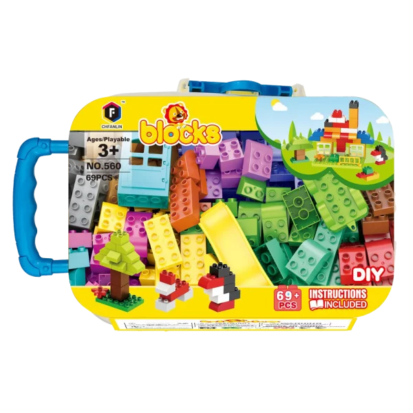 Vali xếp hình khối cao cấp 72pcs RFD371839 C407 (Xanh dương)